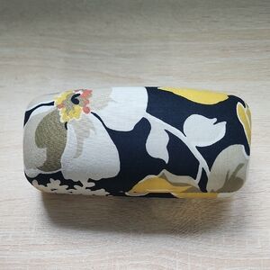 Vera Bradley Black and Yellow Floral Glasses Case
